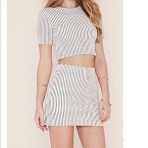 Forever 21 Striped Skirt Set